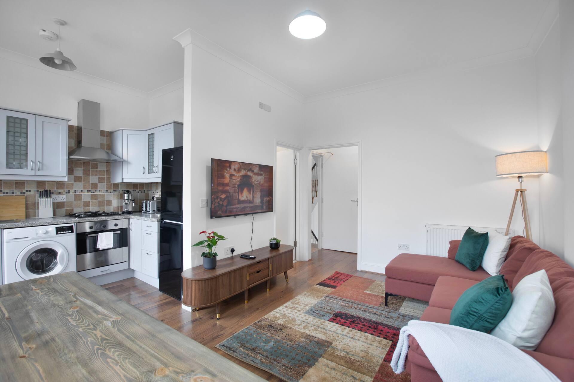 Bright stylish living room in the Notting Hill apartment
